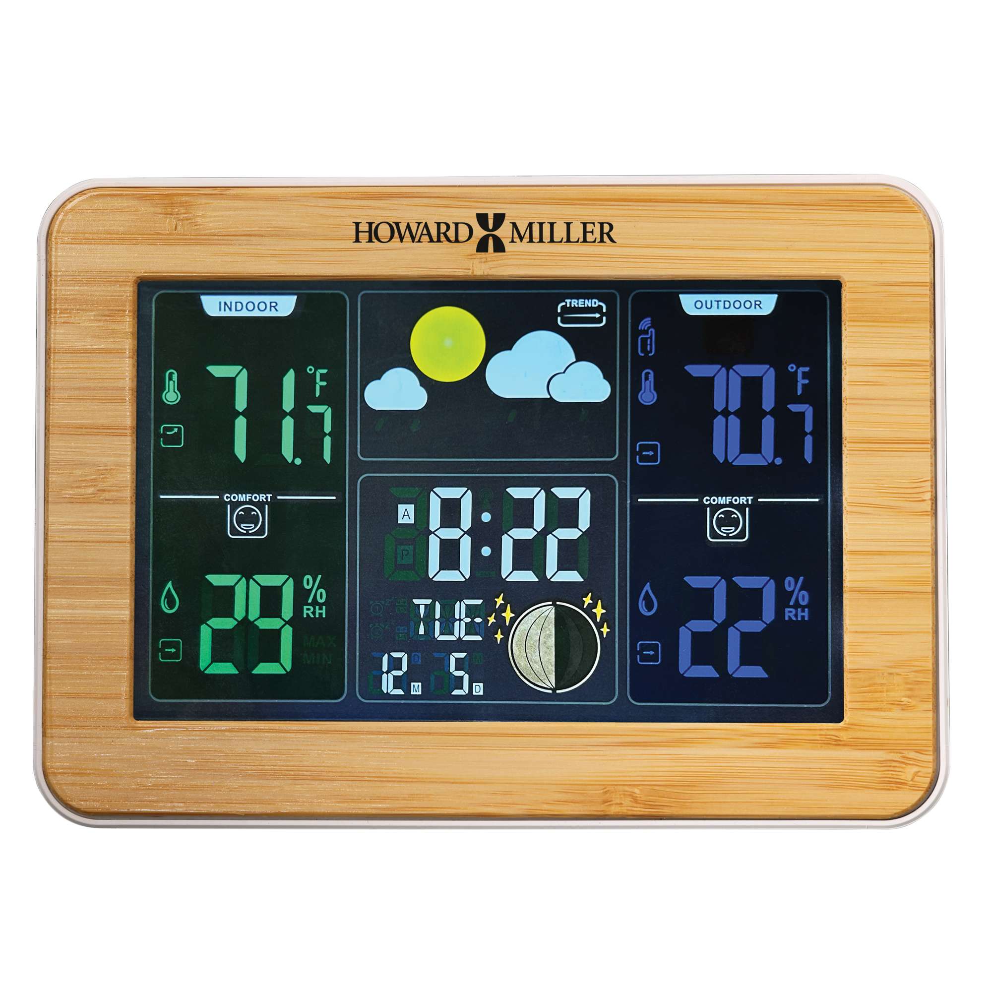 Bamboo Wireless Weather Alarm Clock