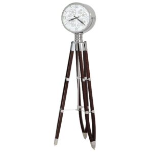 Black Coffee Tripod Gear Floor Clock - alternate product view 2