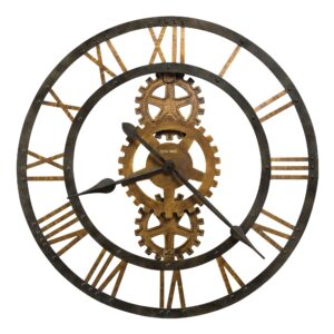 Warm Gray Open-Gear Wall Clock - alternate product view 2