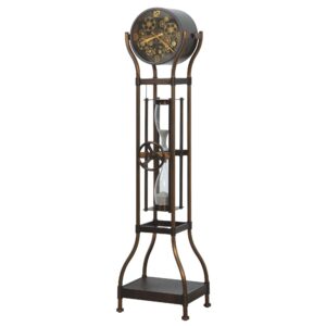 Aged Bronze Hourglass Floor Clock - alternate product view 2