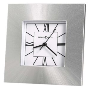 Sunburst Silver Square Table Clock - main product view