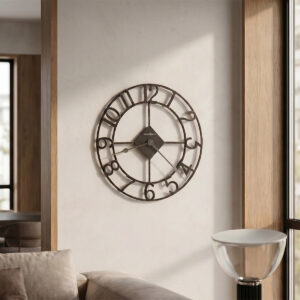 Charcoal Open-Dial Wall Clock - main product view