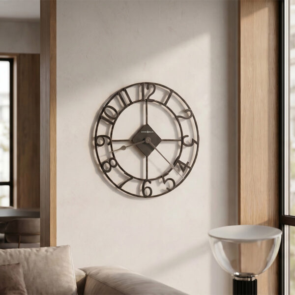 Charcoal Open-Dial Wall Clock