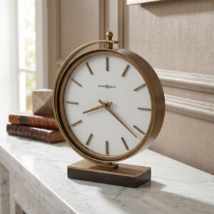 Burnished Brass Cradle Accent Clock - main product view