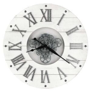 Antique White Floating Gear Wall Clock - alternate product view 2