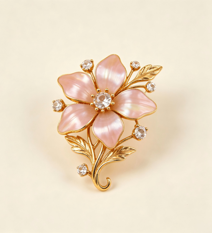 Blush Pink Petal Flower Pendant