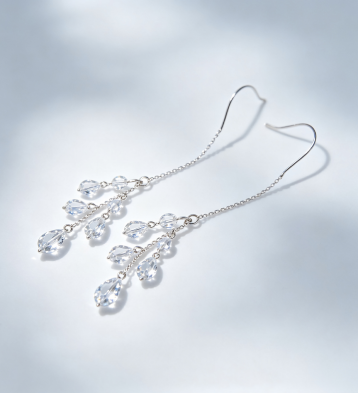 Dangling Crystal Threader Earrings