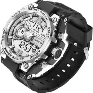 Black Dual-Display Sports Watch — view 2