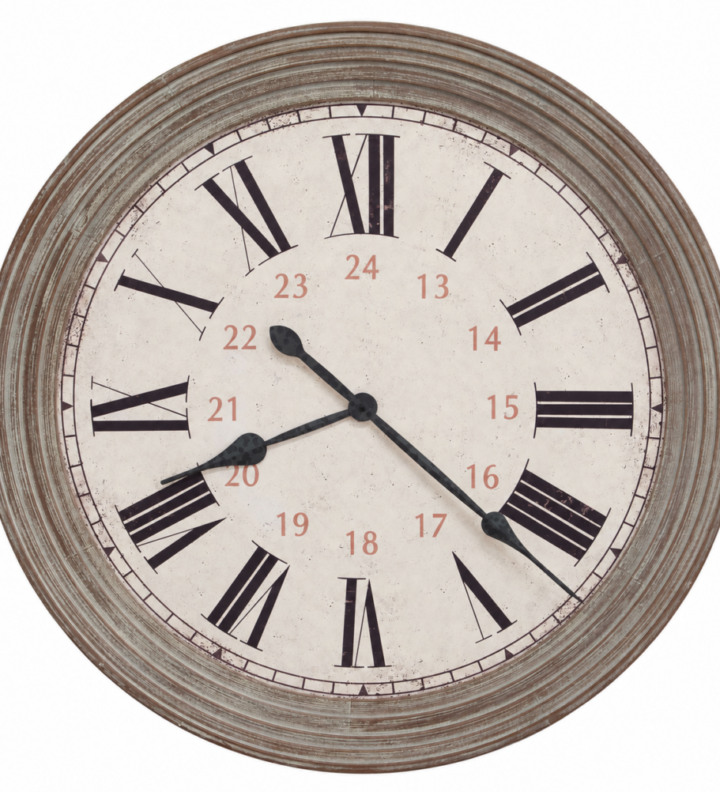Reclaimed-Wood-Style Wall Clock