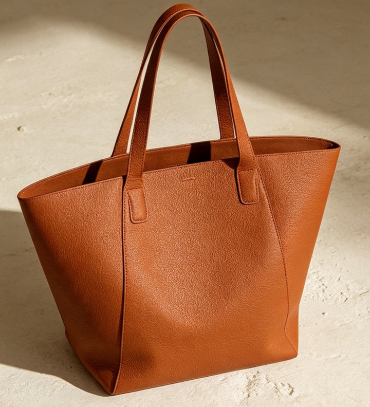 Cognac Everyday Leather Tote