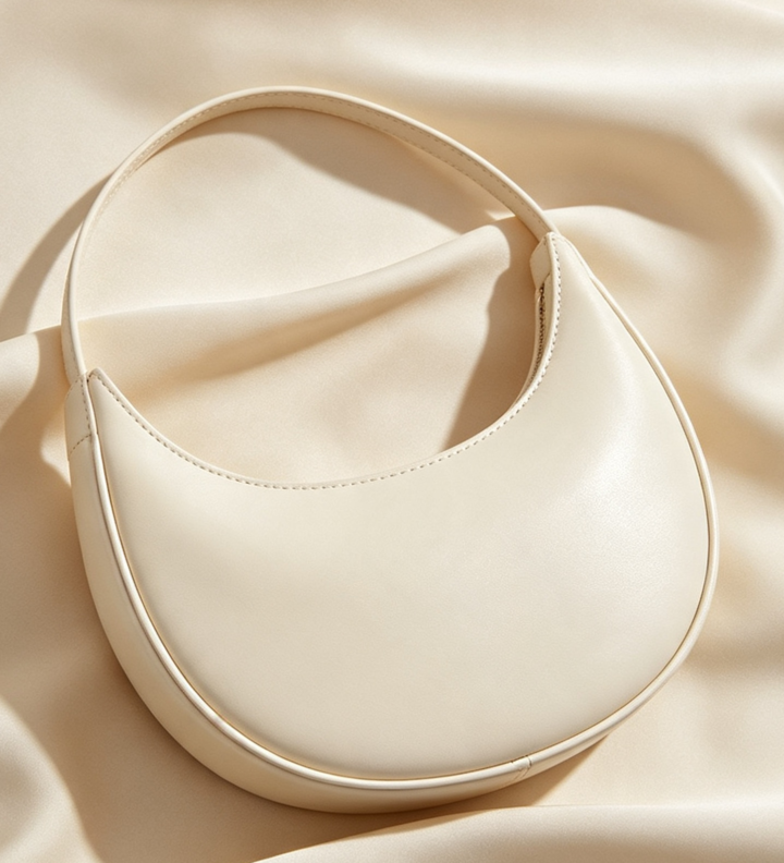 Ivory Crescent Slouch Shoulder Bag