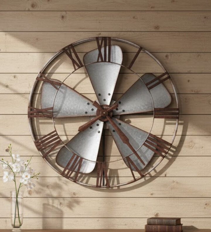 Industrial Fan Wall Clock