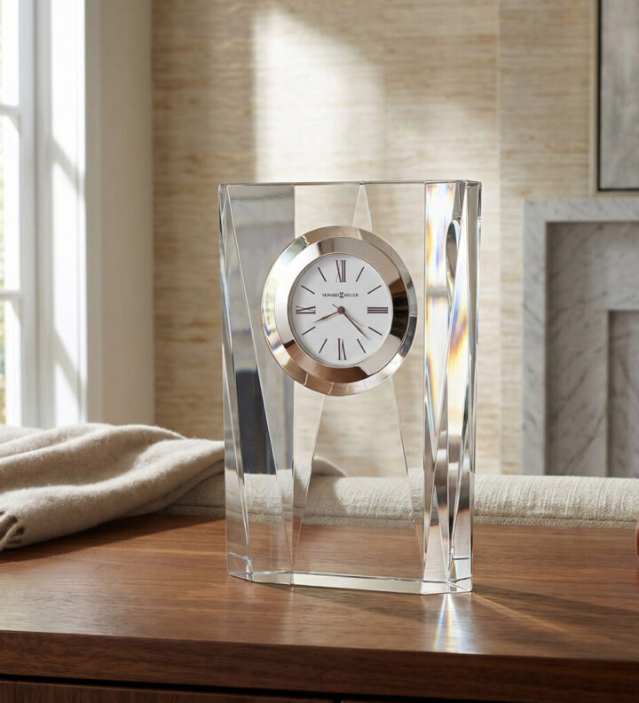 Faceted Crystal Table Clock